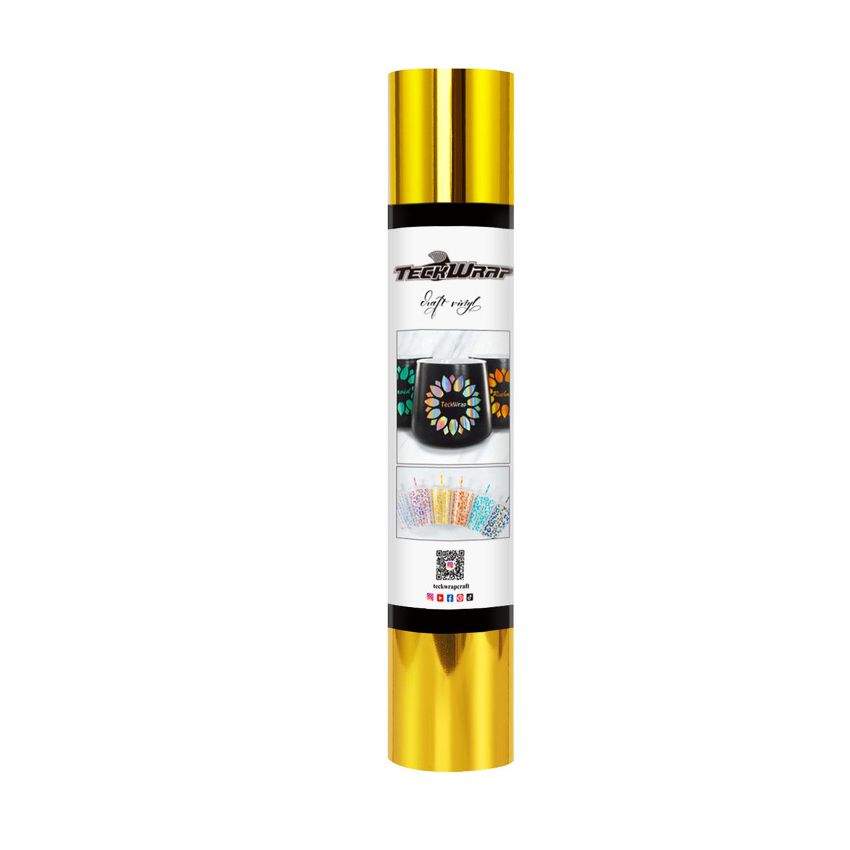 TeckWrap Mirror Chrome Adhesive Vinyl - Gold | Elevate Your Crafts with Lustrous Brilliance