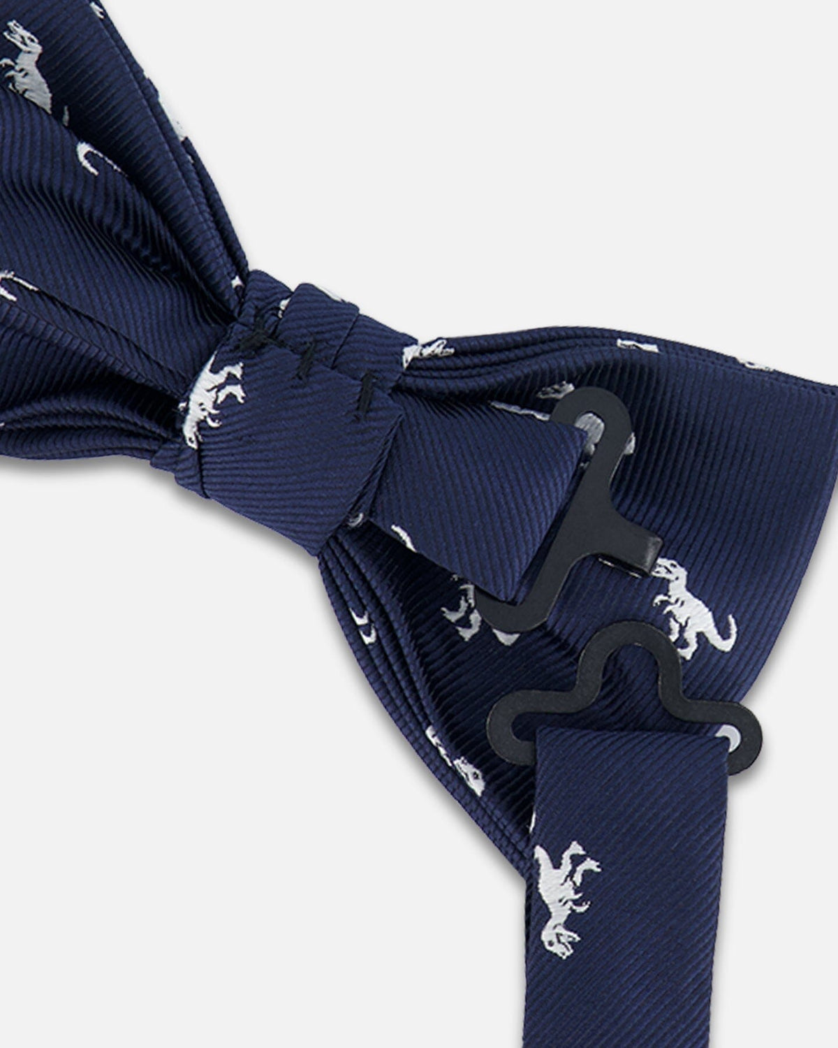 Nœud papillon imprimé dinosaures bleus
