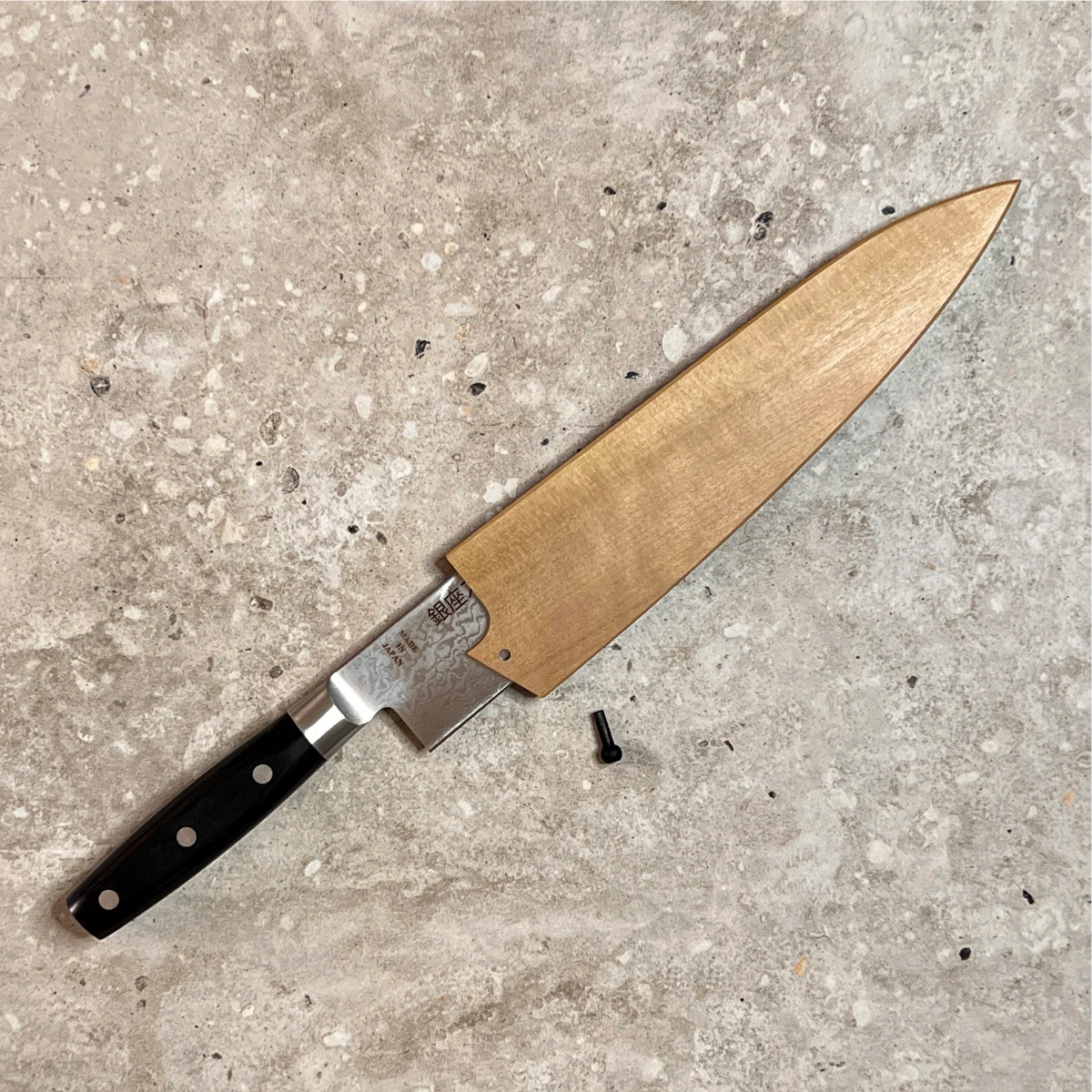 Saya en bois Ginza Steel Magnolia pour couteaux Gyuto/Santoku de 200 mm