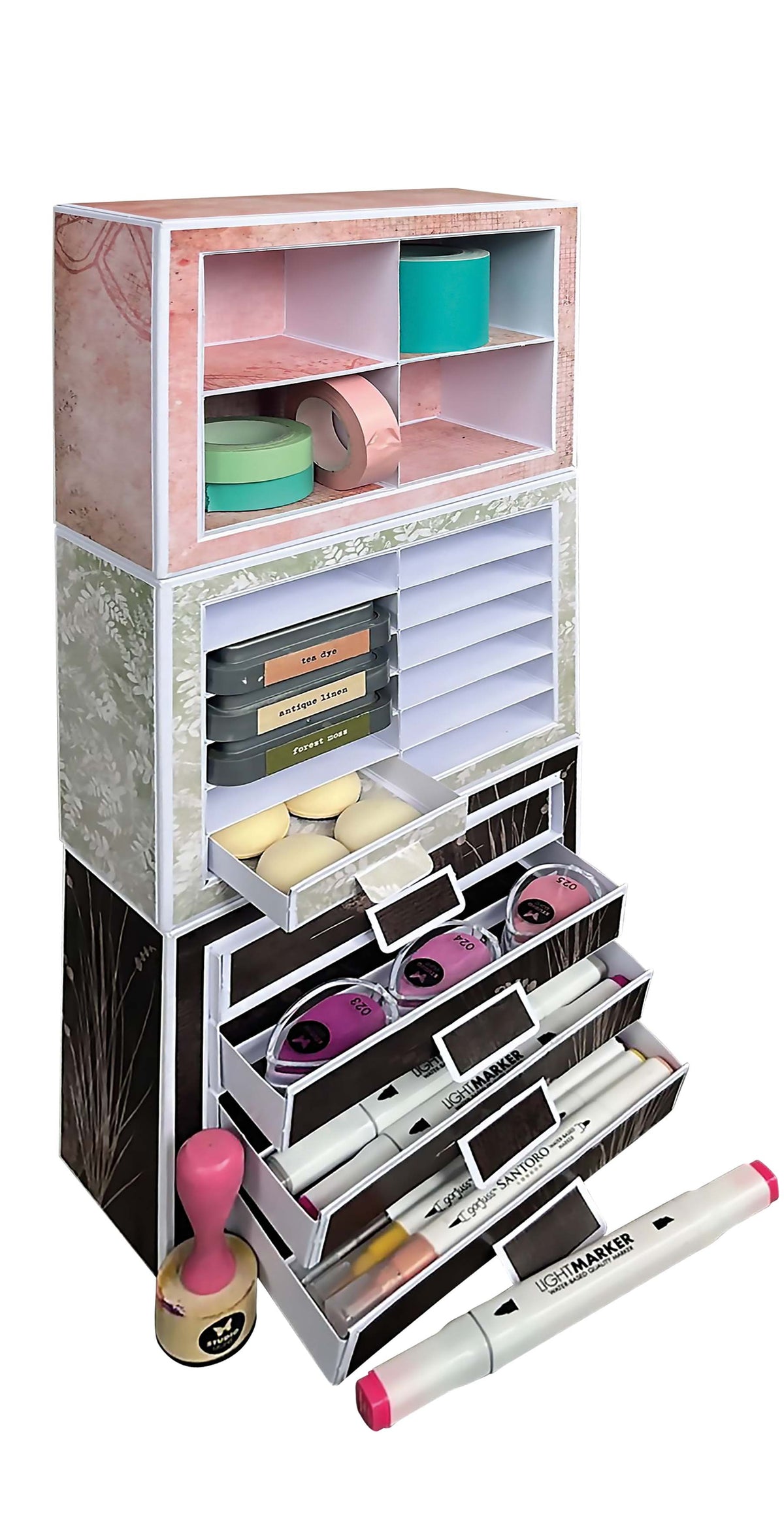 HEN DIY Unités de tiroirs de rangement Blocs Essentiels 210x294x5mm 24 SH nr.58