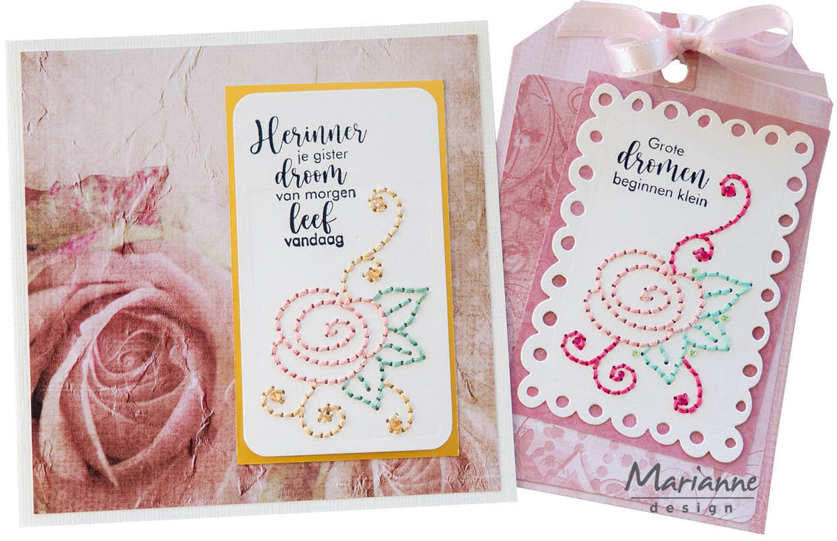 Matrice de découpe Marianne Design Craftables - Coin de couture Rose
