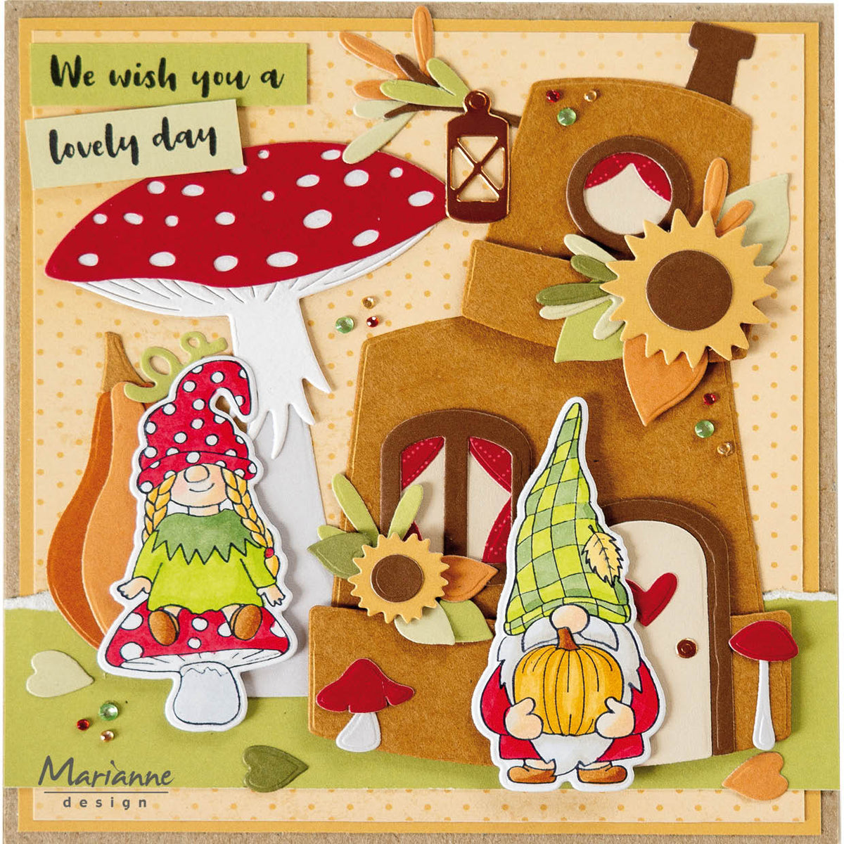 Marianne Design Tampon et Matrices de découpe - Madame Gnome Automne