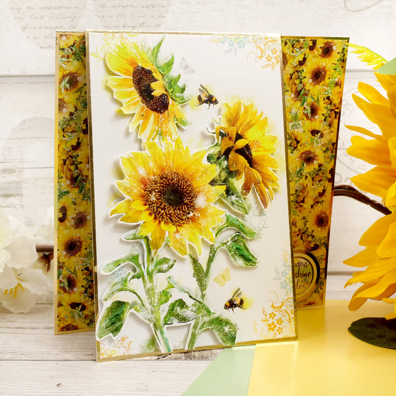 Un arc-en-ciel de fleurs, inserts et papiers