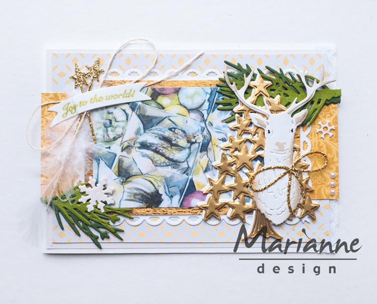 Marianne Design Matrices de découpe Thinlits Sapin de Noël avec étoiles