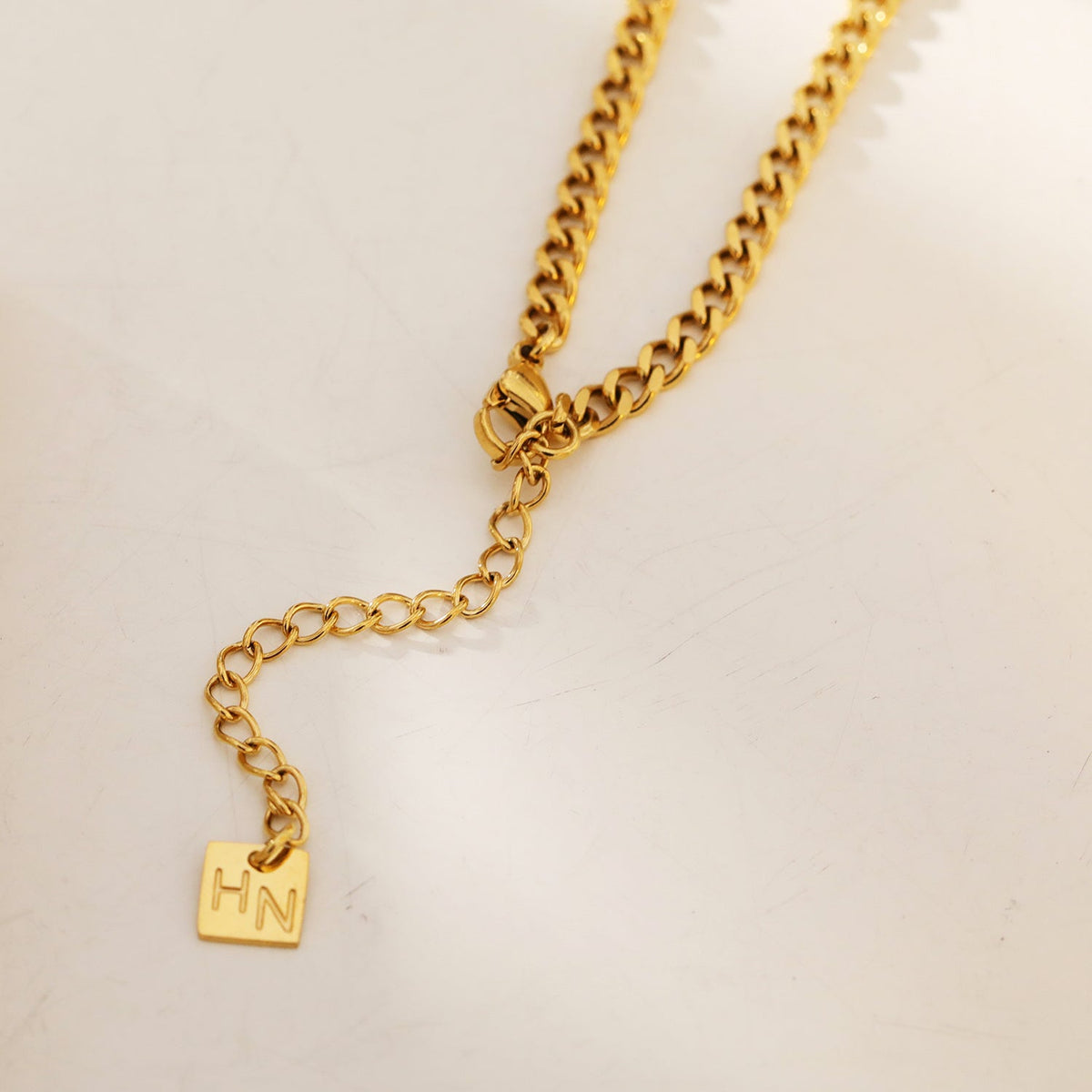 CALYPSO : Collier chaîne trombone et mini Figaro