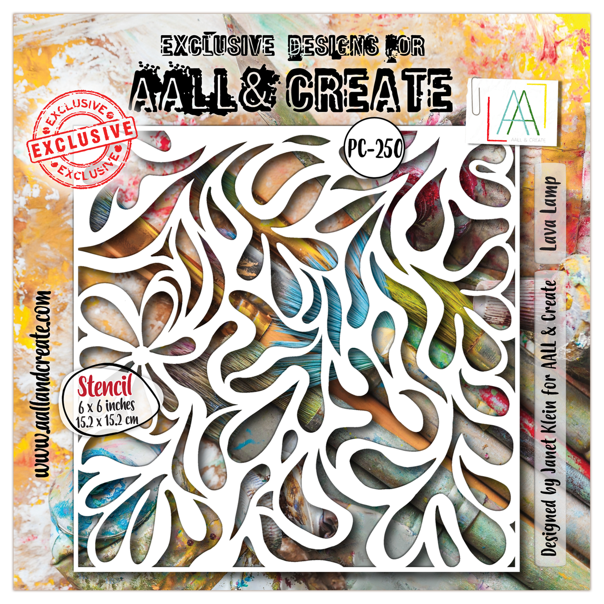 AALL and Create - 6" x 6" Stencil - Lava Lamp