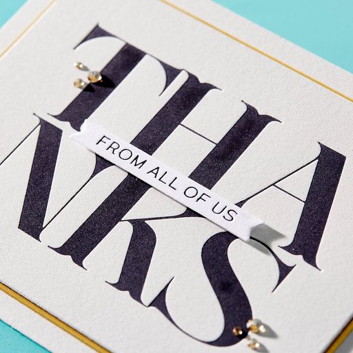 Plaque d'impression Big Thanks de la collection BetterPress