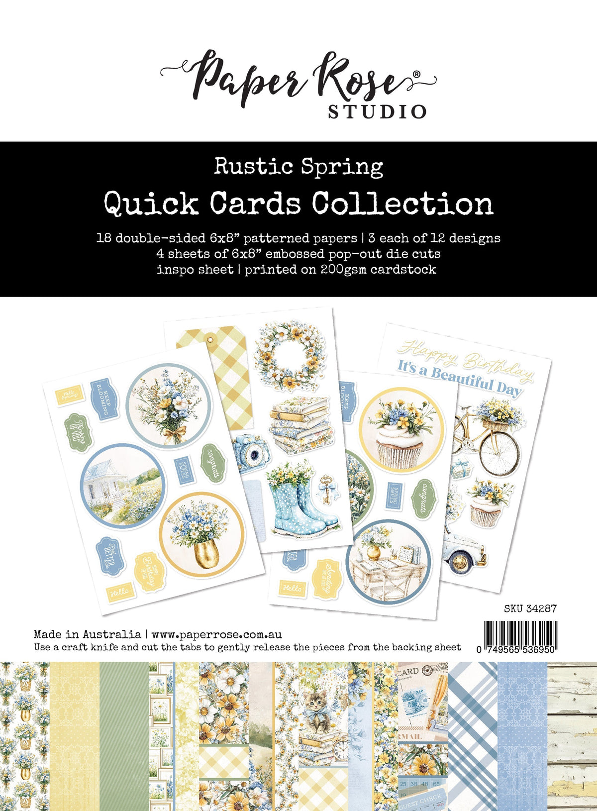 Kit de cartes rapides Printemps rustique 34287