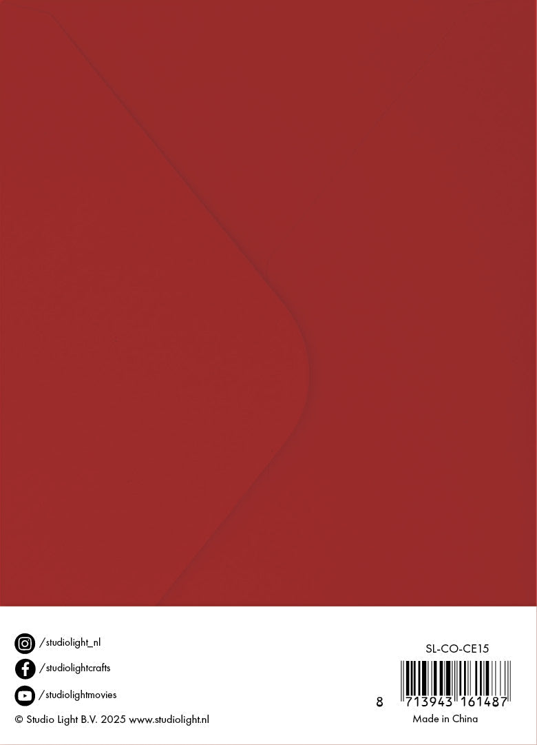 SL Cartes et enveloppes Rouge de Noël Consommables 20 pièces
