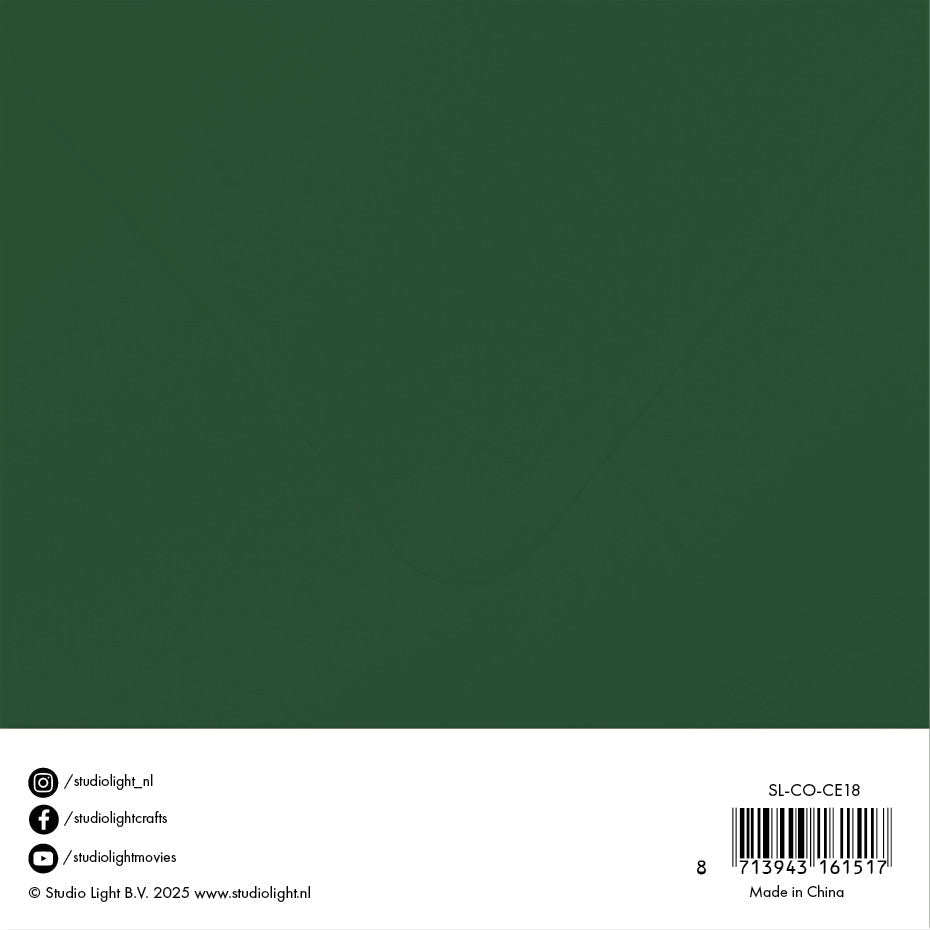 SL Cards & Envelopes Christmas Green Consumables 20 Pieces