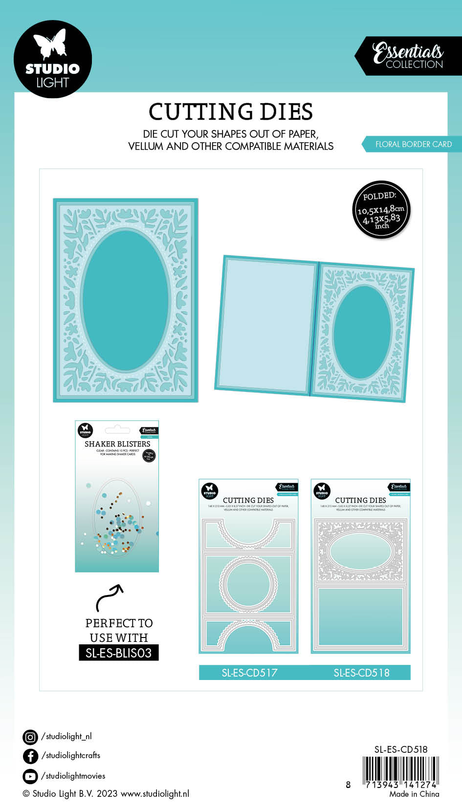 Matrices de découpe SL - Bords floraux - Essentiels de cartes 148x210x1mm 8 PC nr.518