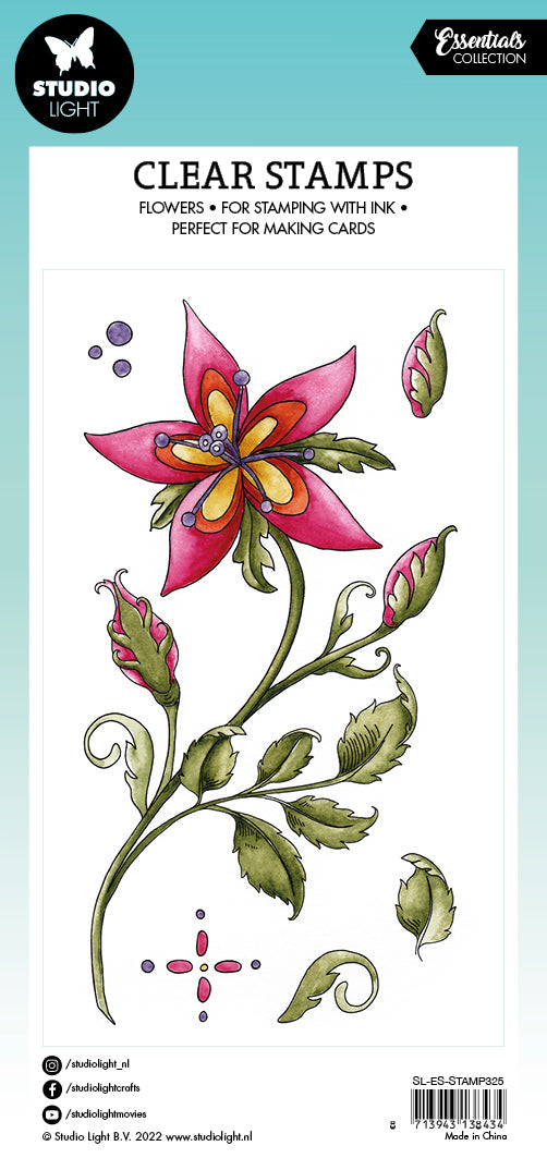 SL Tampon Transparent Fairy Flower Essentials 80x140x3mm 6 pièces n°325