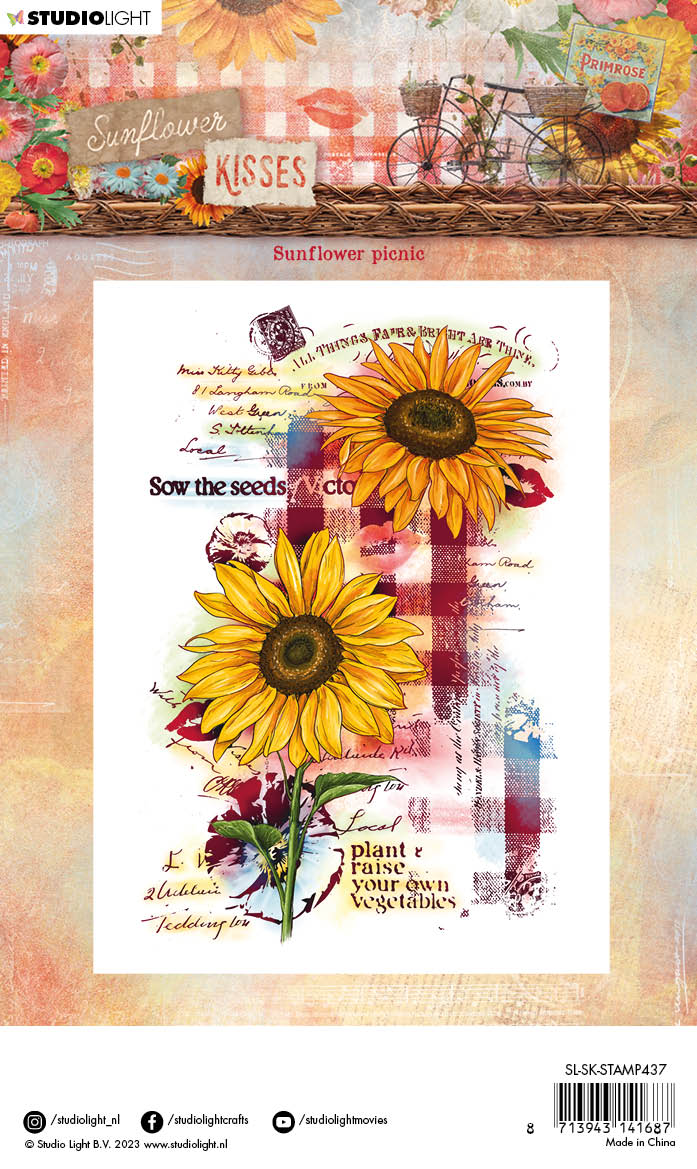 SL Tampon Transparent Pique-nique Tournesol Baisers Tournesol 91x138x3mm 1 pièce n°437