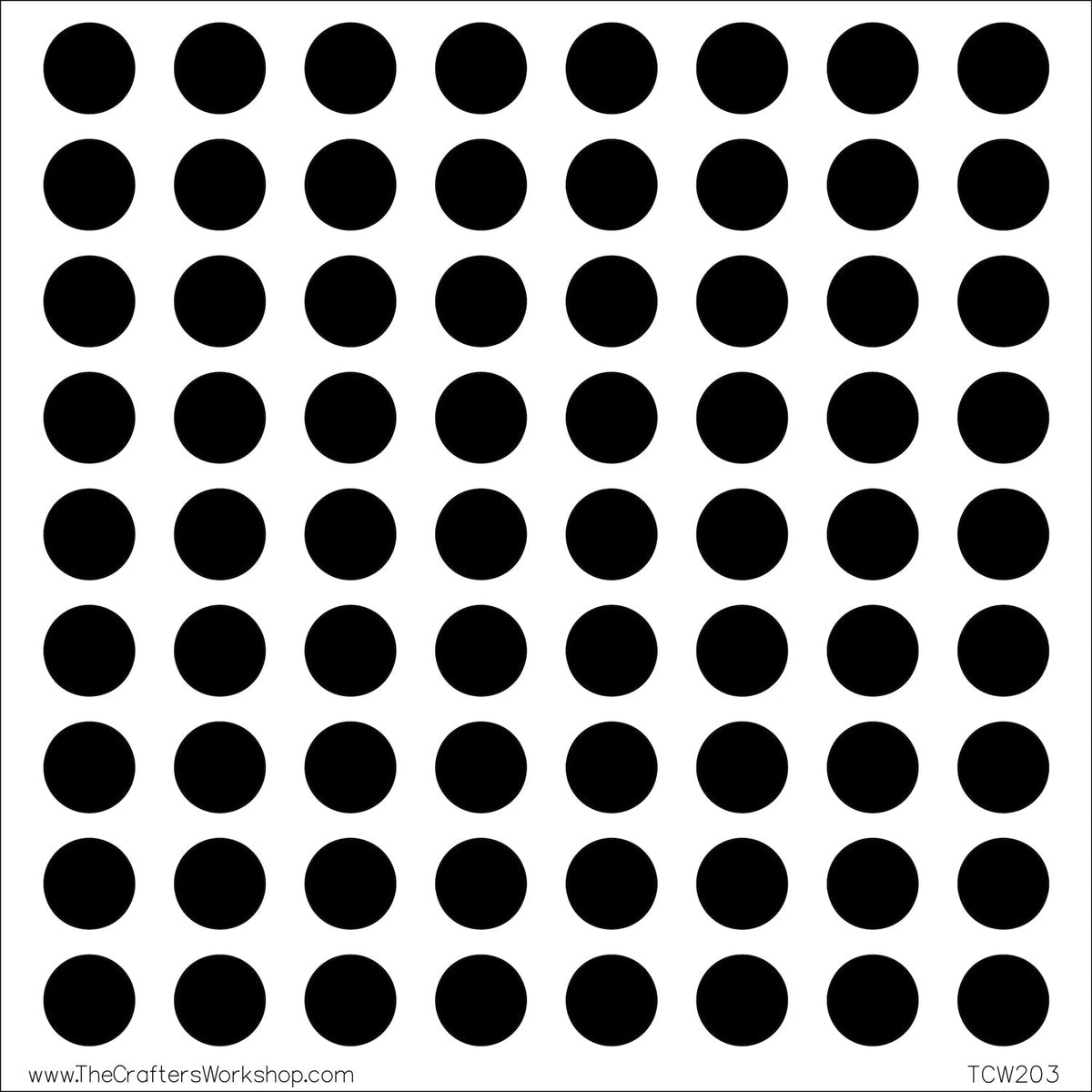 Gabaris Pochoir Le Crafters Workshop Grille de Cercles 6x6