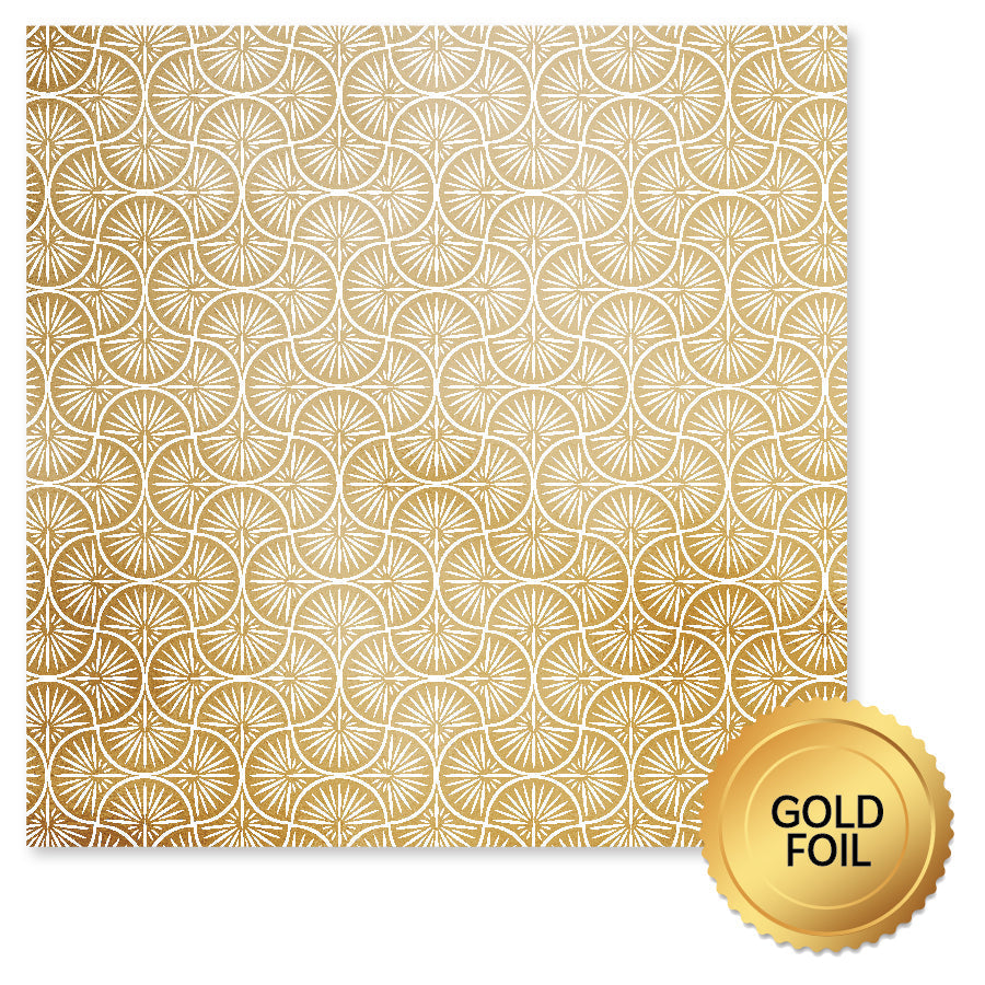 Papier 30,5 x 30,5 cm « Wedding Joy Foil Gold » (paquet de 6) 34512