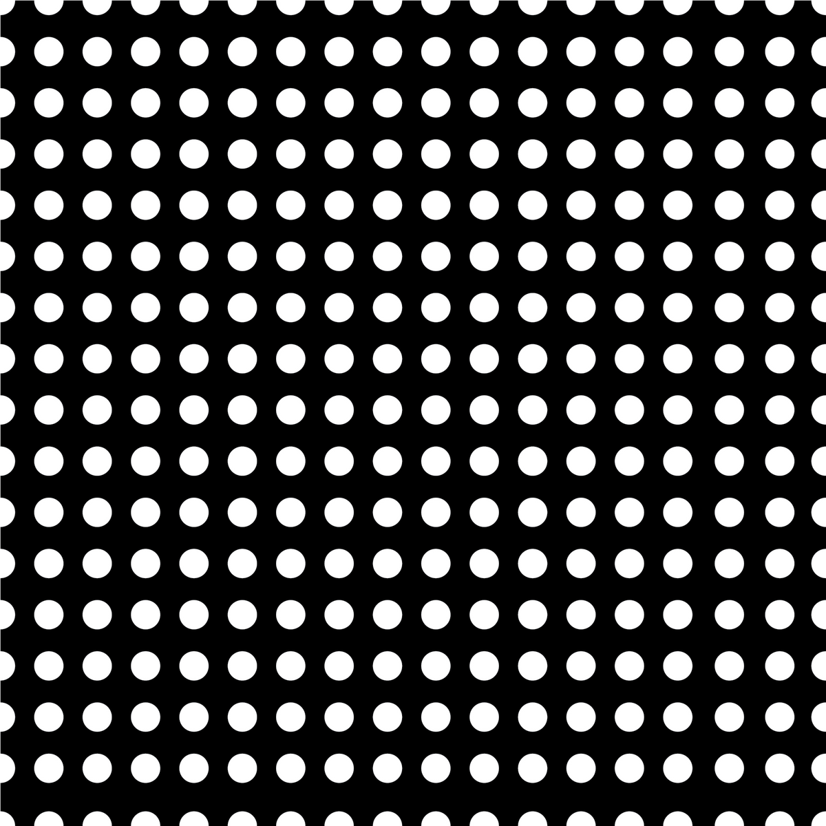 Craft HTV White Polka Dots Black Background Pattern