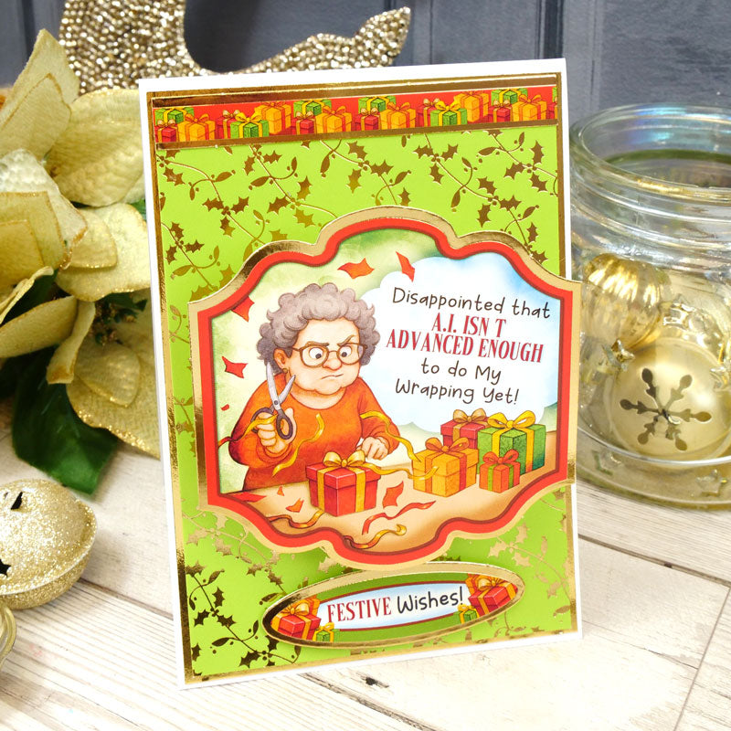 Feuille de dessus pour papillotes de Noël - Envoyé avec amour