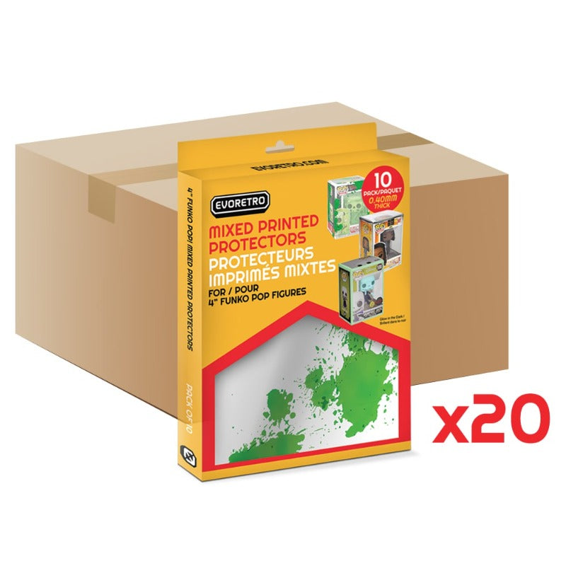 EVORETRO Mixed Printed Protectors for 4 Inches Funko Pop - 0.40mm Thick