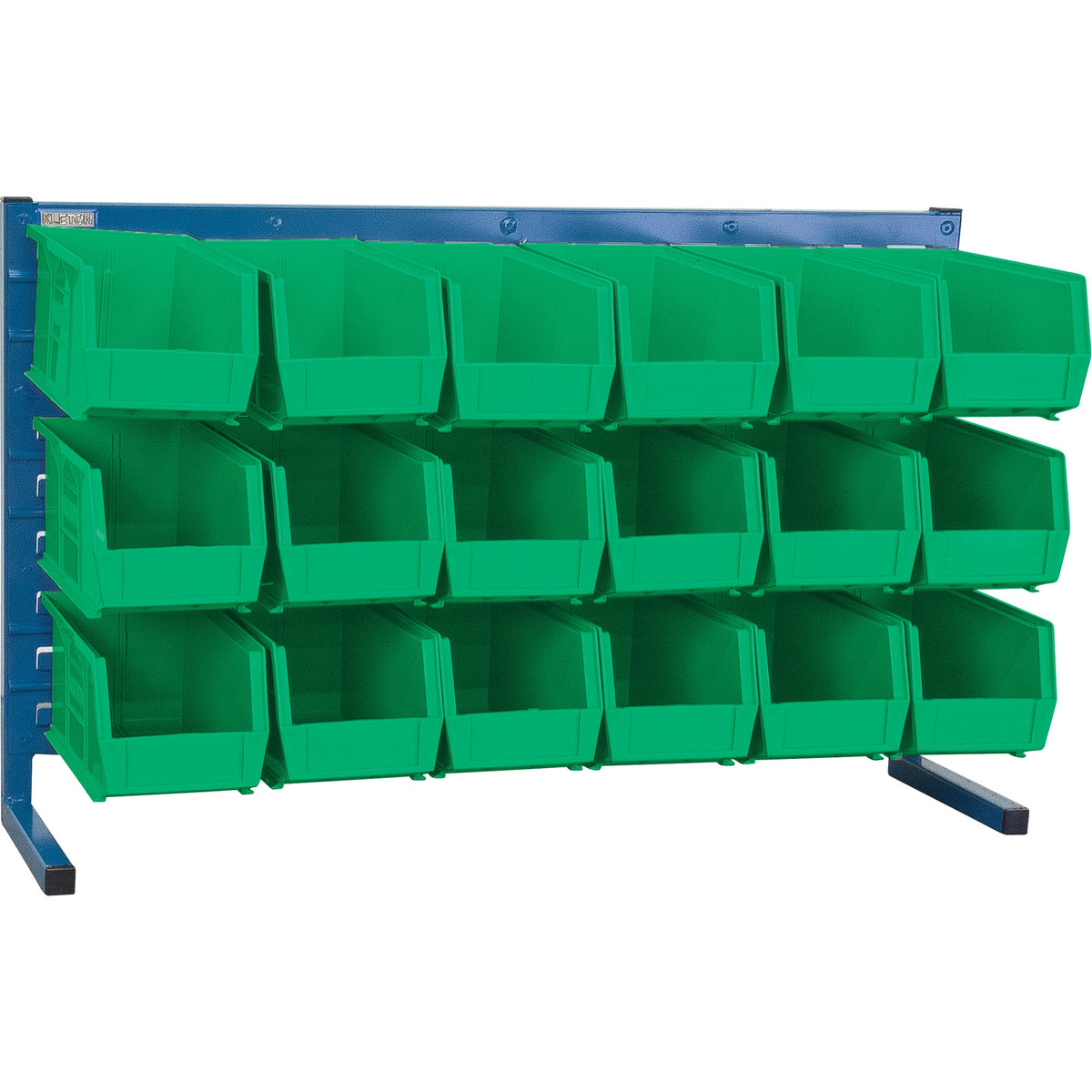 Support mural à bacs à persiennes, 18 bacs, 91,4 cm (L) x 21 cm (P) x 55,9 cm (H)