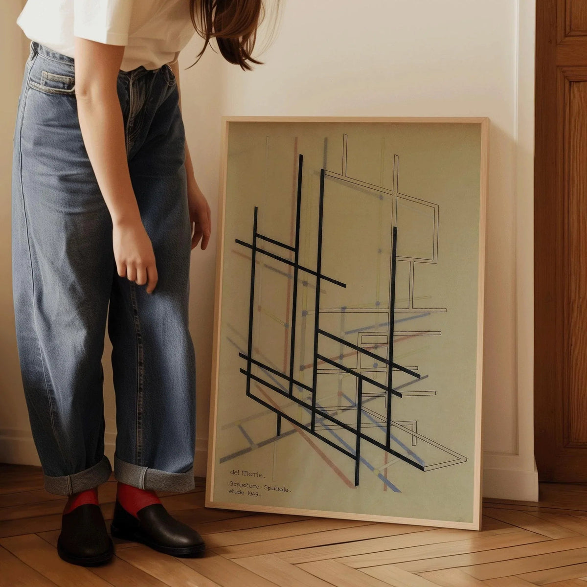 Impression d'art structure Bauhaus : Tirage Giclée moderne du milieu du siècle de Felix del Marle