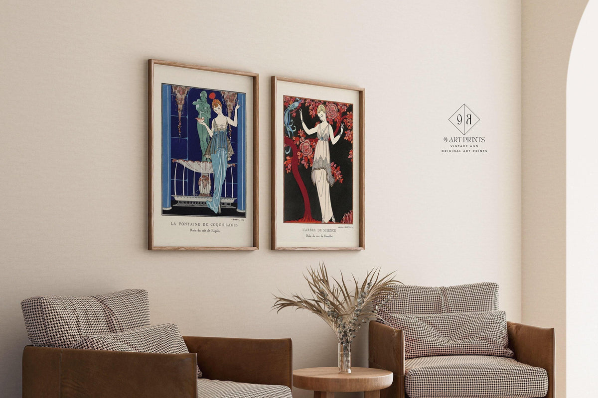 George Barbier STATEMENT DUO| Art Nouveau Prints available framed