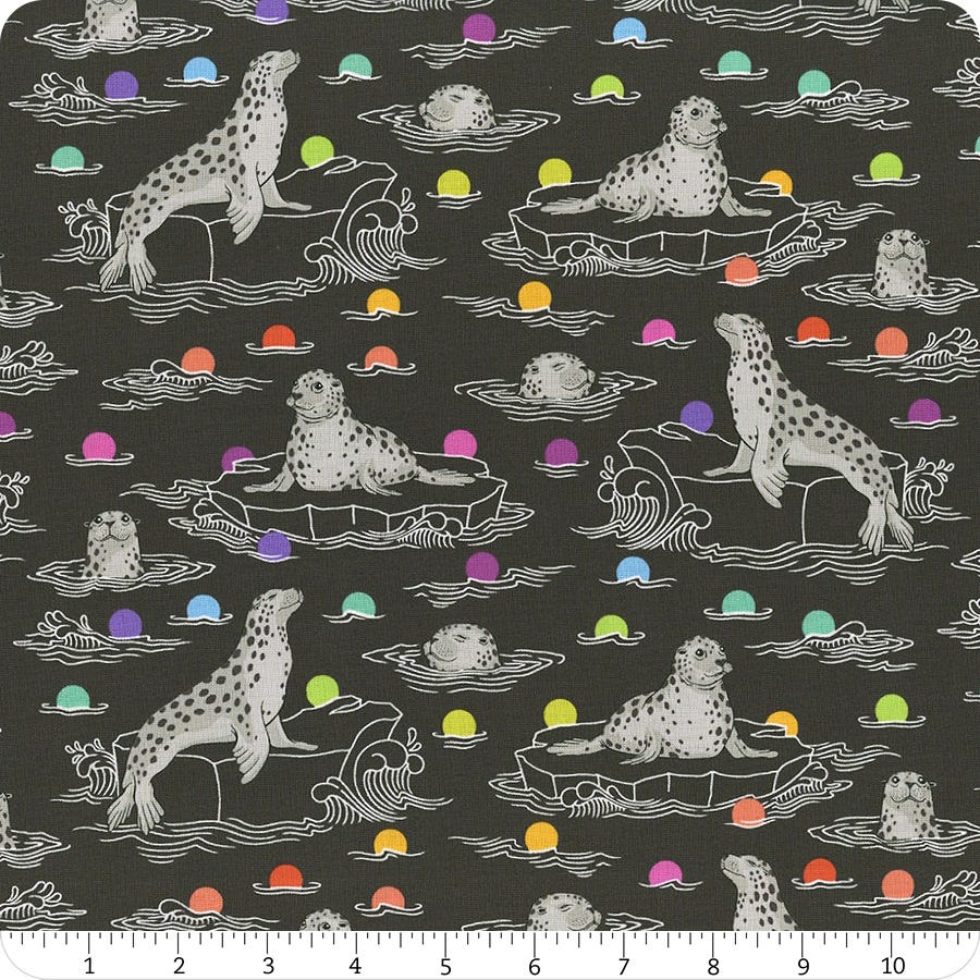Tula Pink - Gray Work -Seal the Deal - Carbone - PWTP259-CARBON