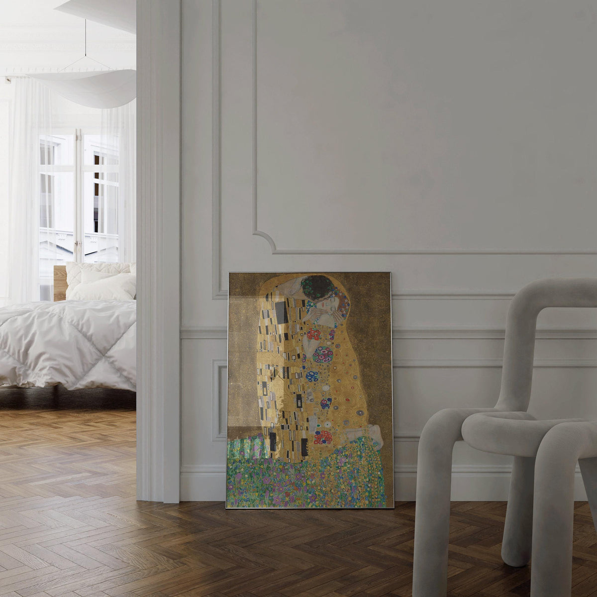 Gustav Klimt - The Kiss | Famous Vintage Painting (available handframed or unframed)
