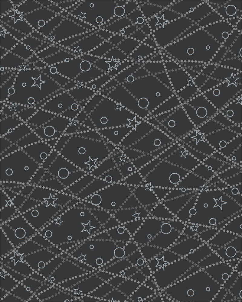 Stof It's Snowflake - Cercles.Étoiles avec Accents Métalliques - 4597-016