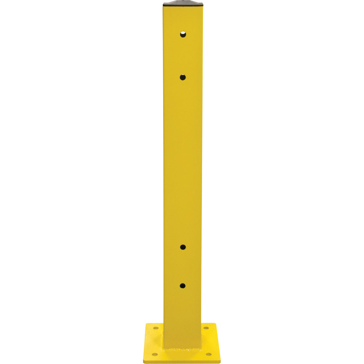 Double Guard Rail Post, Steel, 5" L x 44" H, Safety Yellow