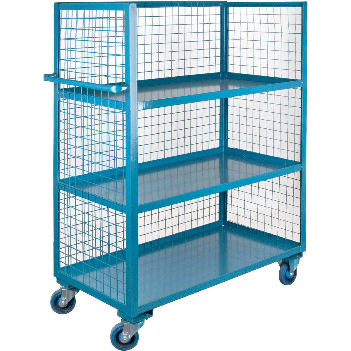 Chariot utilitaire en treillis métallique, acier, 61 cm x 160 cm x 130 cm, capacité de 544 kg