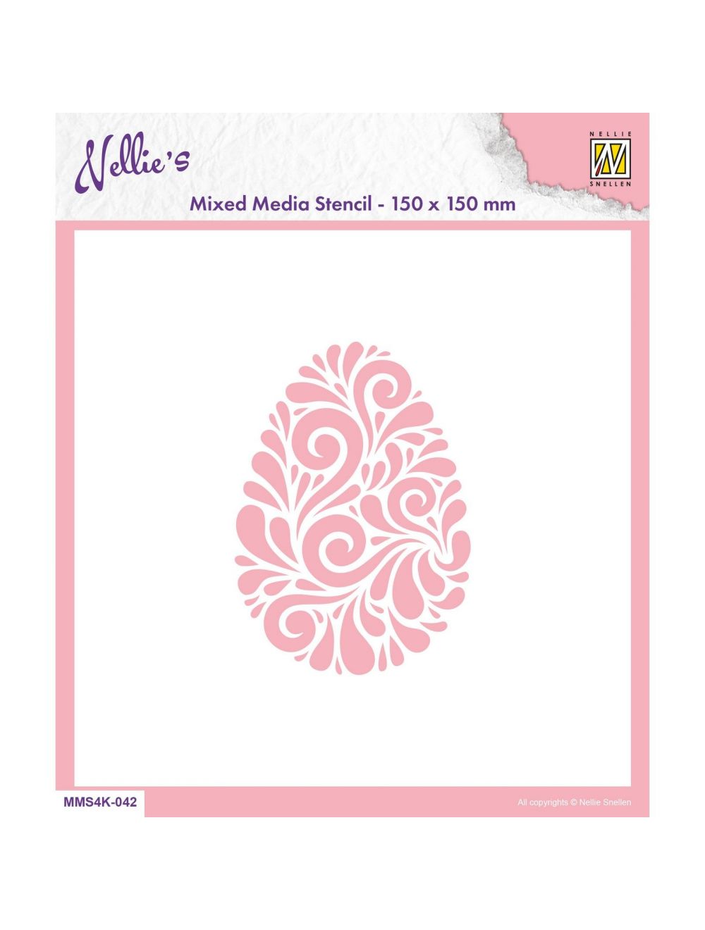 Nellie Snellen • Pochoir 15x15cm Doodle Egg
