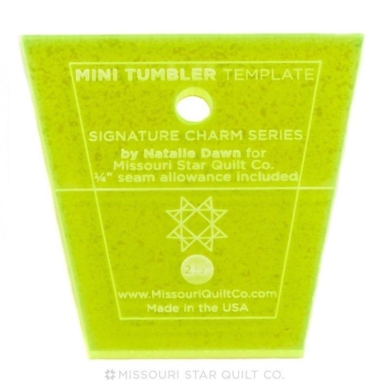 Gabarit Missouri Star Mini Tumbler pour paquet de mini-charmes de 2,5 po