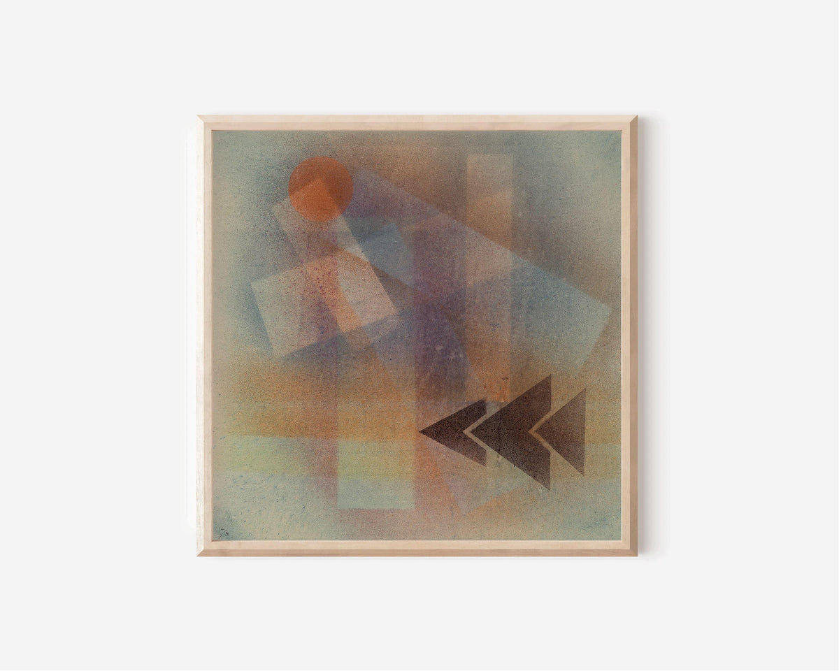 Paul Klee - Bauhaus, art abstrait moderne du milieu du siècle, impression vintage (disponible encadrée à la main ou non encadrée) 1x1
