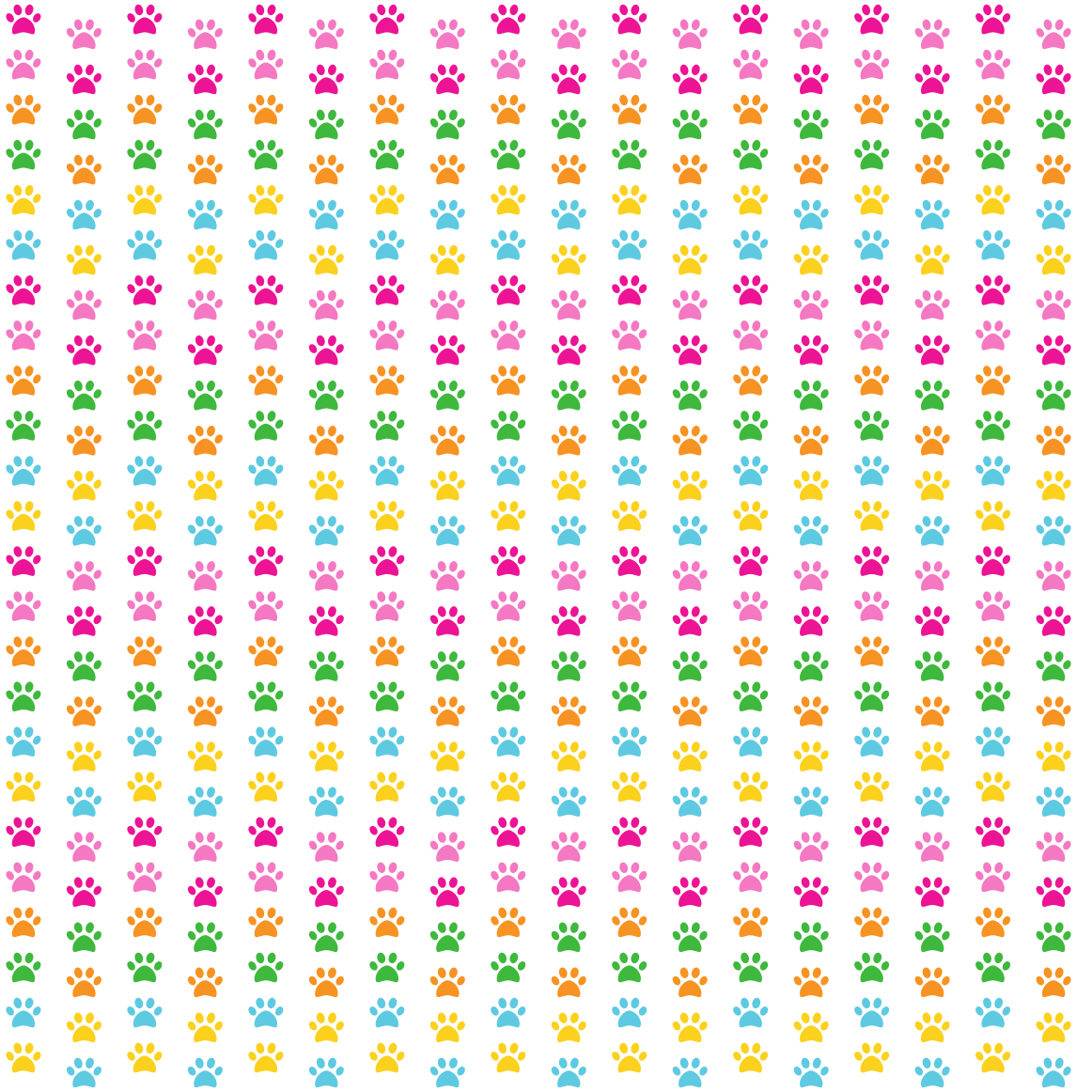 Craft HTV Little Girly Paw Prints Pattern