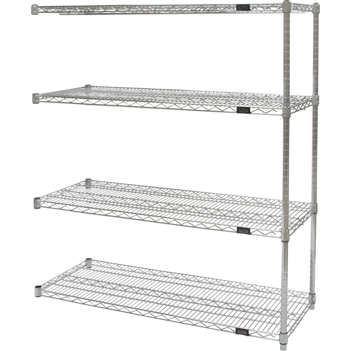 Tablettes grillagées chromées pour usage intensif