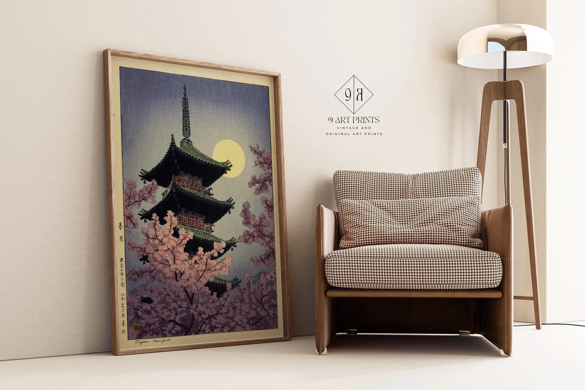 Estampe Giclée Shiro Kasamatsu Ueno Park : Art japonais sur bois vintage