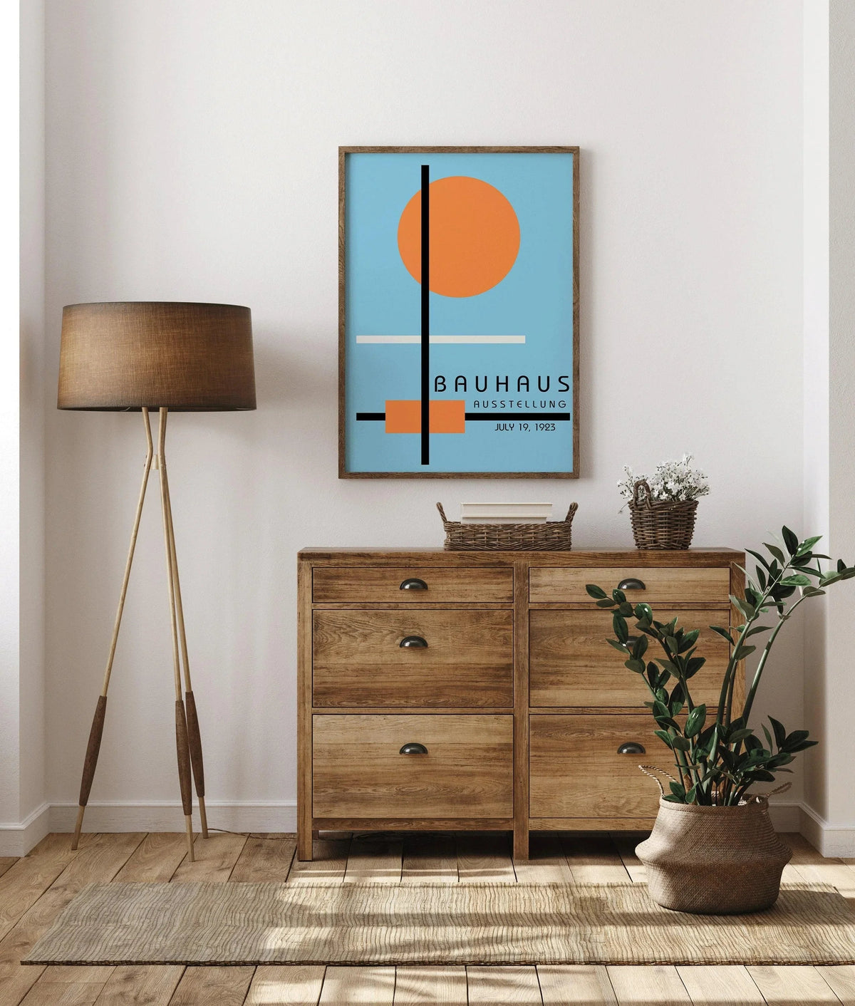 STATEMENT DUO Blue Bauhaus Mid-Century Modern Art Print Posters | | available framed
