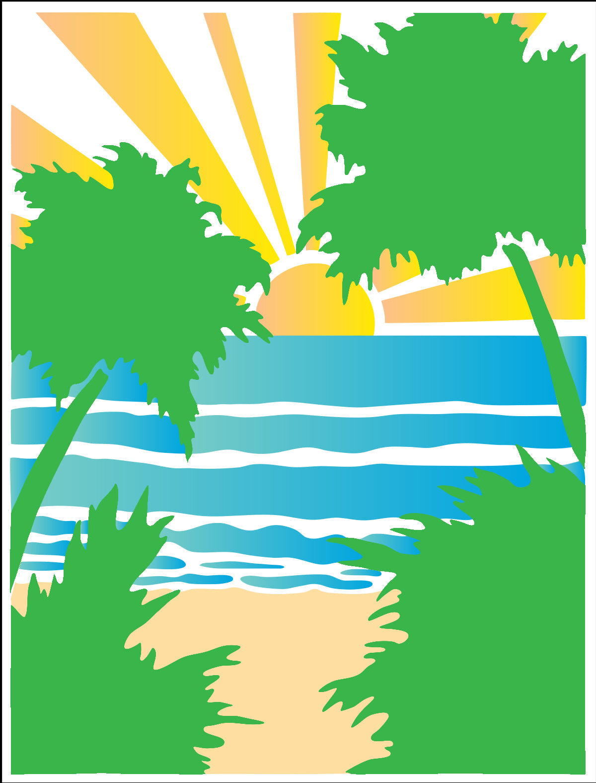 The Crafters Workshop Layered Tropical Sunset