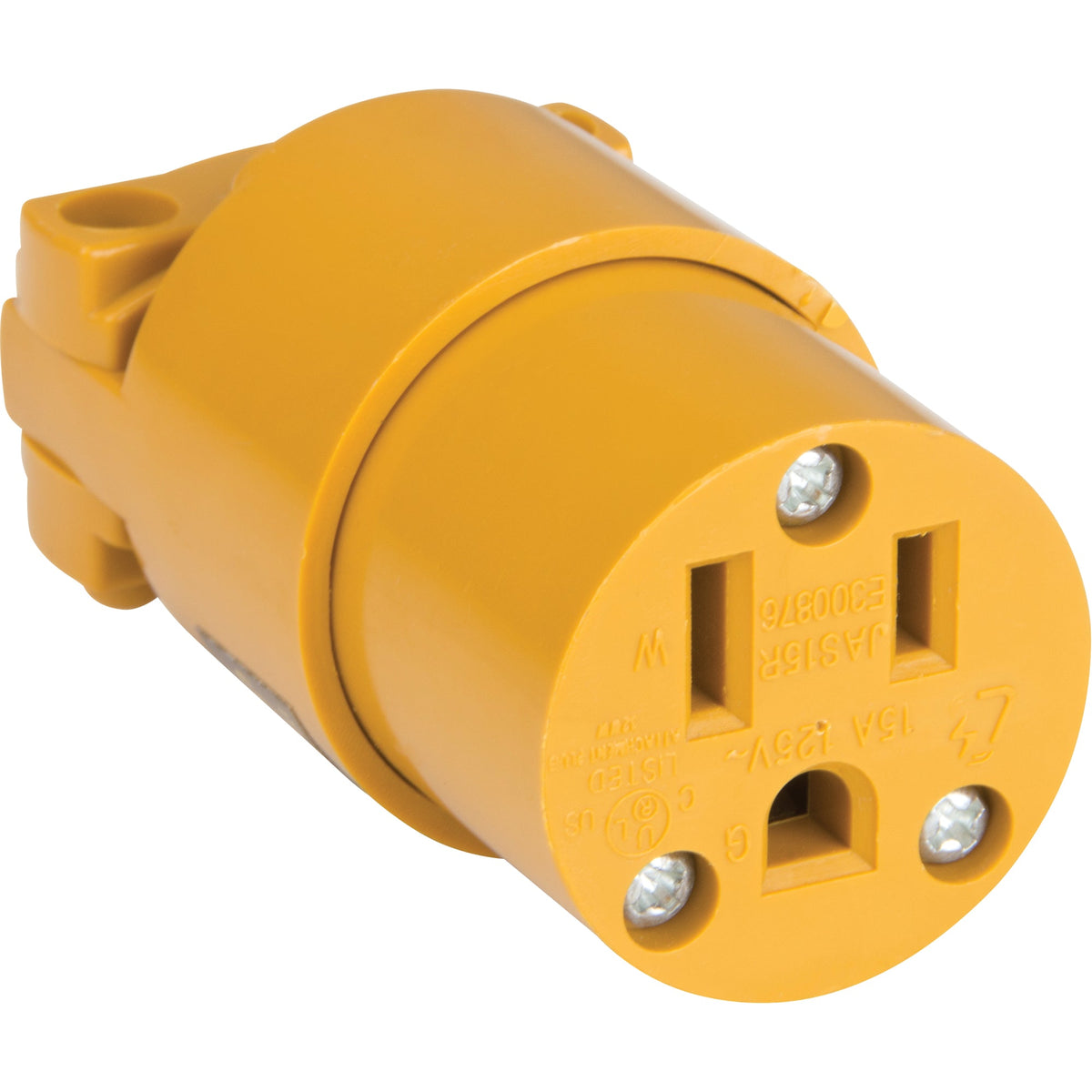 Connecteur de mise à la terre en PVC, 5-15R, plastique