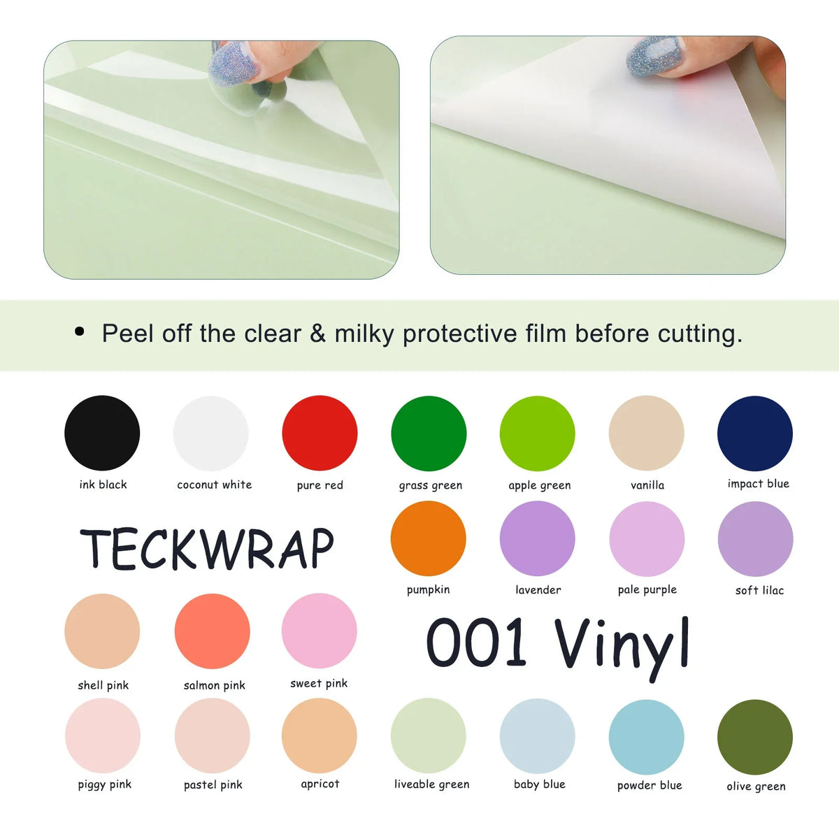 TeckWrap Matte Adhesive Vinyl - Coconut White | Ideal for Art Projects, Decals, and More!