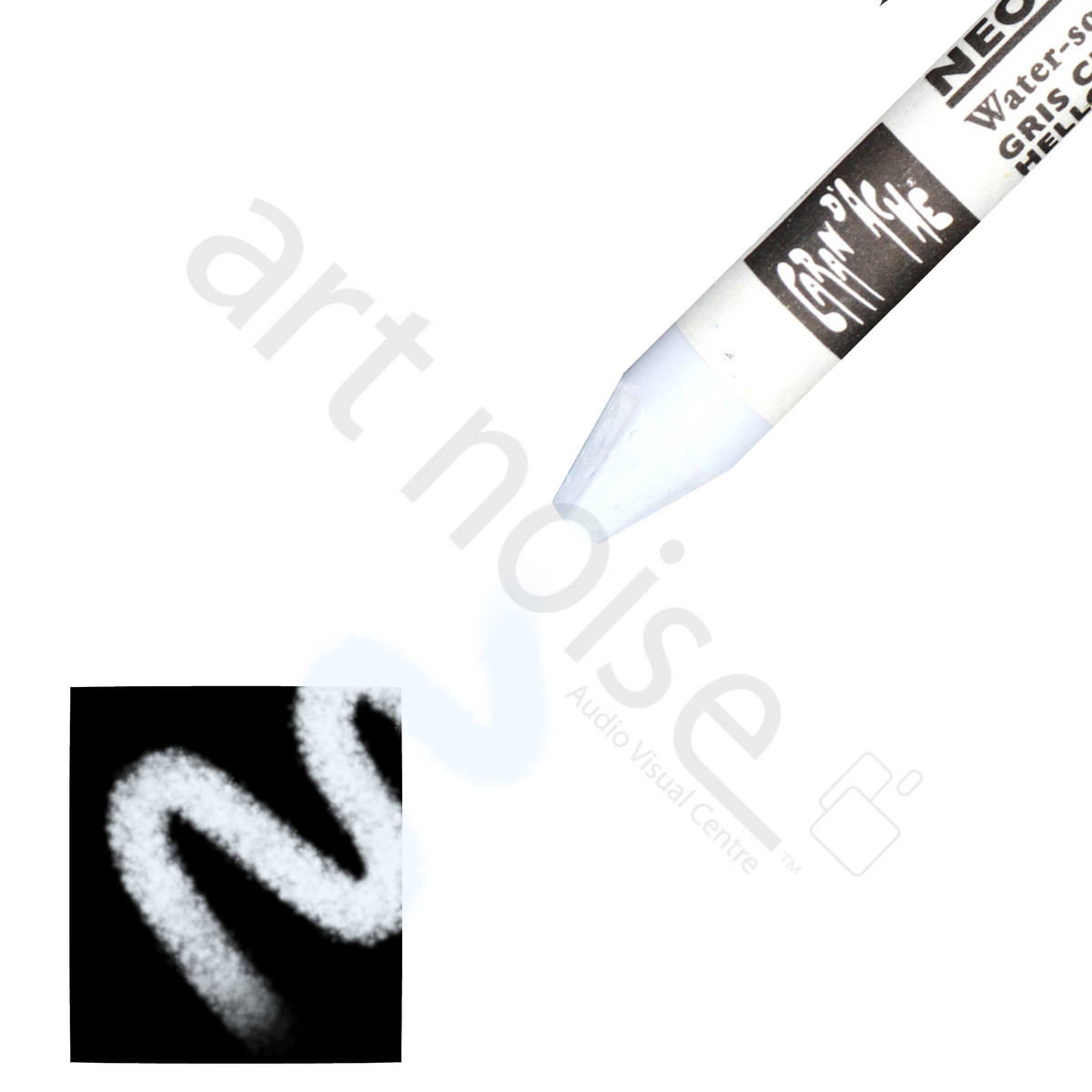 Caran d'Ache - Classic Neocolor II Water Soluble Wax Crayon - Black, White and Greys