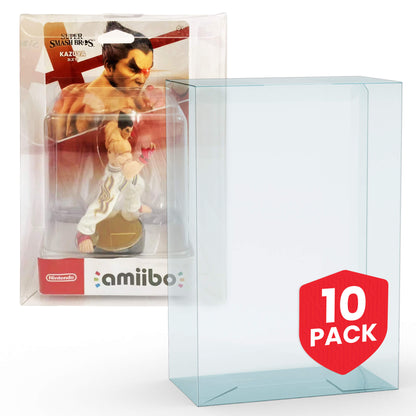 EVORETRO Vitrine de protection pour petits amiibo 12,9x7x19, en PET, paquet de 10