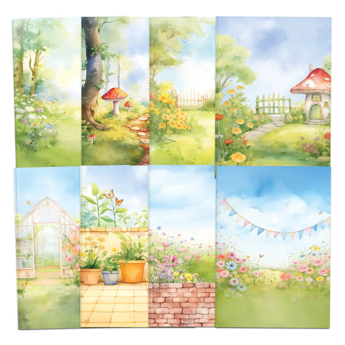 Scène de gnomes de jardin Stash 24 feuilles