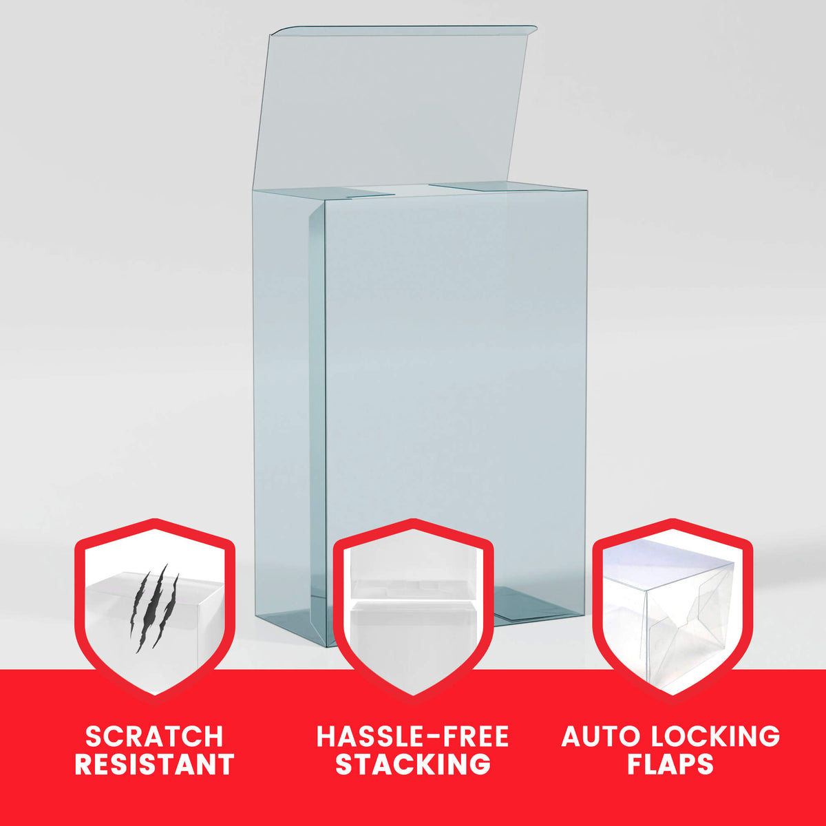 EVORETRO Vitrine de protection pour petits amiibo 12,9x7x19, en PET, paquet de 10