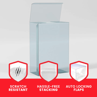EVORETRO Vitrine de protection pour petits amiibo 12,9x7x19, en PET, paquet de 10