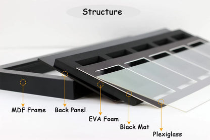 EVORETRO Wooden Display Frame for Magnetic Card Holders