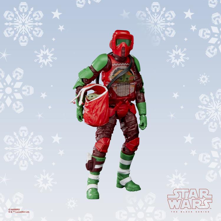 Hasbro - Star Wars The Black Series Scout Trooper 15 cm - Édition Noël - Figurine Exclusive
