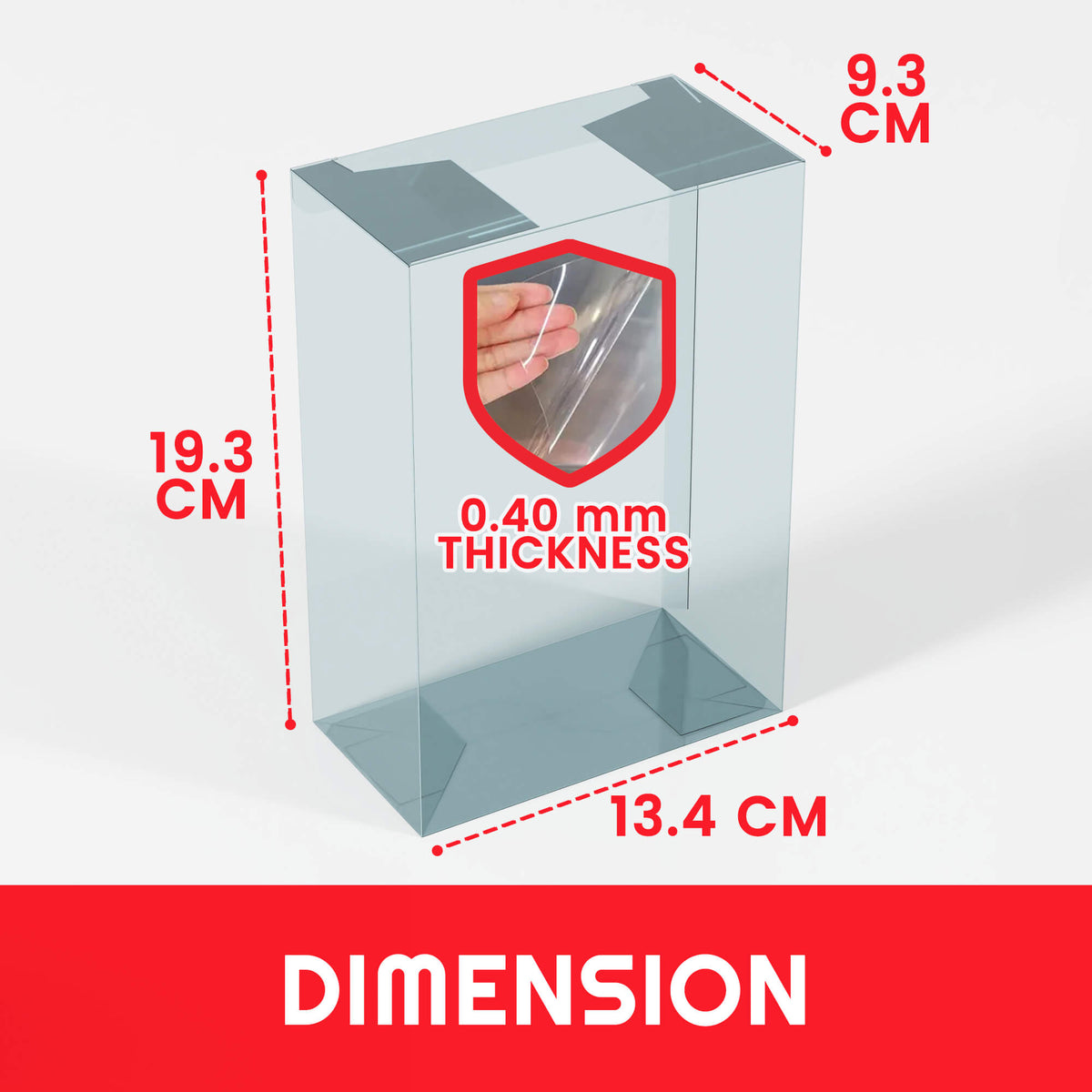 EVORETRO Vitrine de protection pour petits amiibo 12,9x7x19, en PET, paquet de 10
