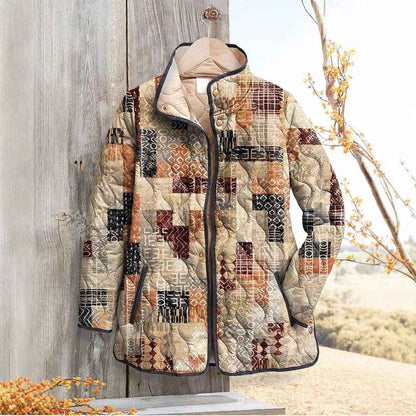 Women's Floral Digital-Printed Padded Cotton Jacket
