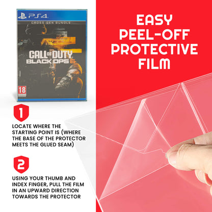 EVORETRO Protecteur d'étui d'affichage pour livre en métal PS3/PS4 Protecteur en PET